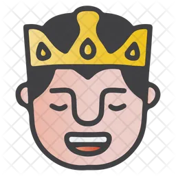 Laughing King Emoji Icon