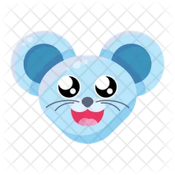 Laughing Mouse Emoji Icon