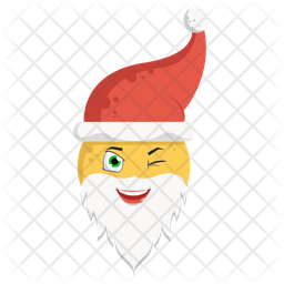 Laughing Santa Emoji Icon Download In Flat Style