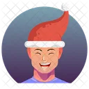 Santa Christmas Emoji Icône