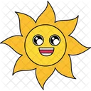 Laughing Sun Laugh Emoticon Icon