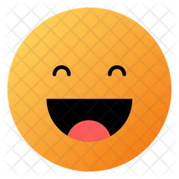 Laughing With Open Mouth Face Emoji Icon