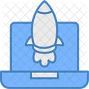Launch Rocket Start Up Icon