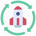 Launch Cycle Rocket Icon