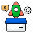 Launch Box Startup Commencement Icon
