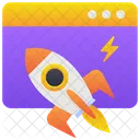 Launch Startup Rocket Icon