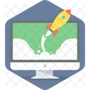 Launch Rocket Spaceship Icon