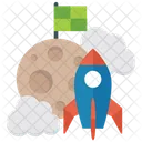 Launching Startup Rocket Launching Icon