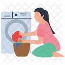 Laundry Washing Clothes Dry Machine Icon