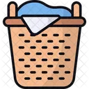Laundry Basket Dirty Clothes Rattan Basket Icon