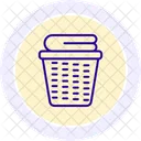 Laundry Basket Color Circle Icon Icon