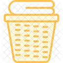 Laundry Basket Duotone Line Icon Icon