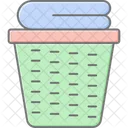 Laundry Basket Lineal Color Icon Icon