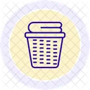 Laundry Basket Color Circle Icon Icon