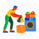 Laundry Chore Washing Icon