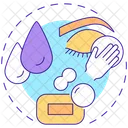 Lávate los párpados  Icono