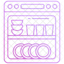Lave Vaisselle Cuisine Plat Icône