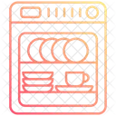 Lave Vaisselle Cuisine Plat Icône