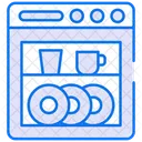 Lave Vaisselle Cuisine Plat Icône