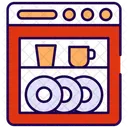 Lave Vaisselle Cuisine Plat Icône