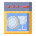 Appareil Plat Lave Vaisselle Icône