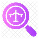 Law Search Magnifying Glass Icon