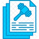 Law Document Hammer Icon