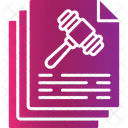 Law Document Hammer Icon