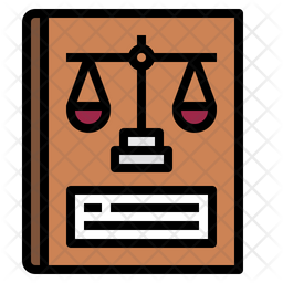 Law Book Icon - Download in Colored Outline Style