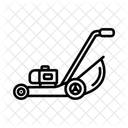 Lawn Mower Cutting Grass Icon