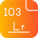 Lawrencium Periodic Table Atom Icon