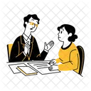 Lawyer Advice Meeting Discussion Icon