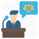 Lawyer Podium Law Icon