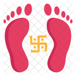 Laxmi Footprints Icon - Download in Flat Style