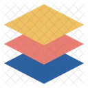 Layer Square Piling Icon
