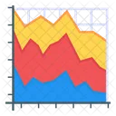 Area Chart Area Graph Graphical Representation Icon