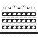 Layered Dessert Cake On Plate Dessert Strawberries Icon