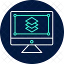 Layers Neon Glow Icon