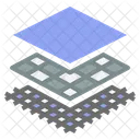 Layers Fabric Textile Icon