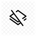 Layers Slash Layer Group Slash Block Layers Icône