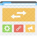 Layout Wireframe Optimized Links Icon