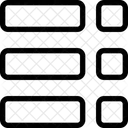 Layout De Lista A Direita Ícone