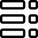 Layout De Lista A Direita Ícone