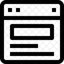 Pagina Da Web Site Layout Ícone