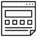 Layout da página da web  Ícone