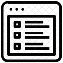 Lista Pagina Da Web Layout Ícone