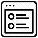Lista Pagina Da Web Layout Ícone