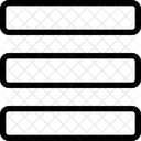 Layout De Tres Linhas Ícone