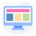 Site Layout Pagina Da Web Ícone