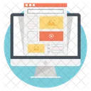 Wireframe Site Layout Ícone